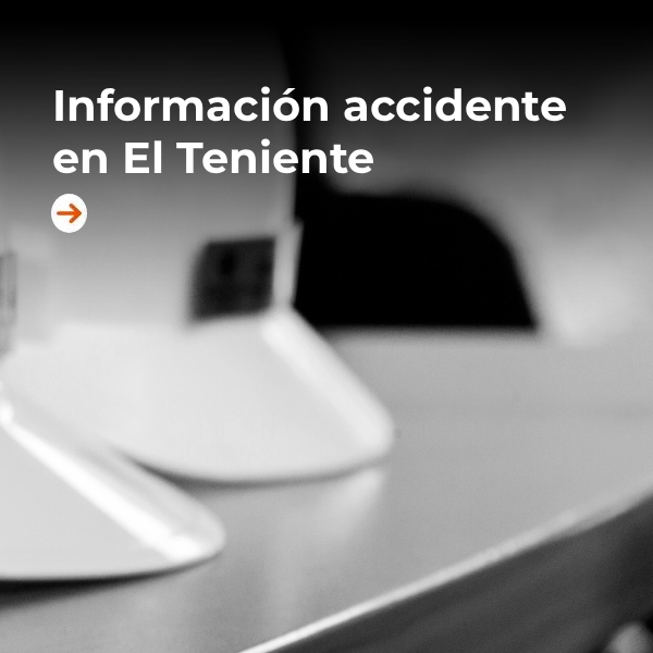 Banner home Información accidente en El Teniente